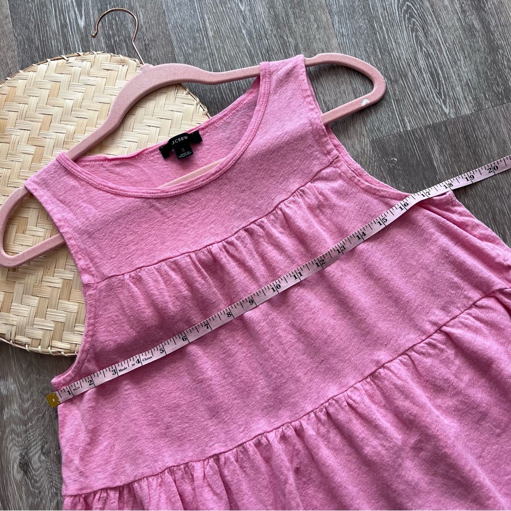 J.‎ Crew pink linen tiered sleeveless blouse - Picture 3 of 5